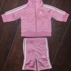 Adidas pink baby tracksuit